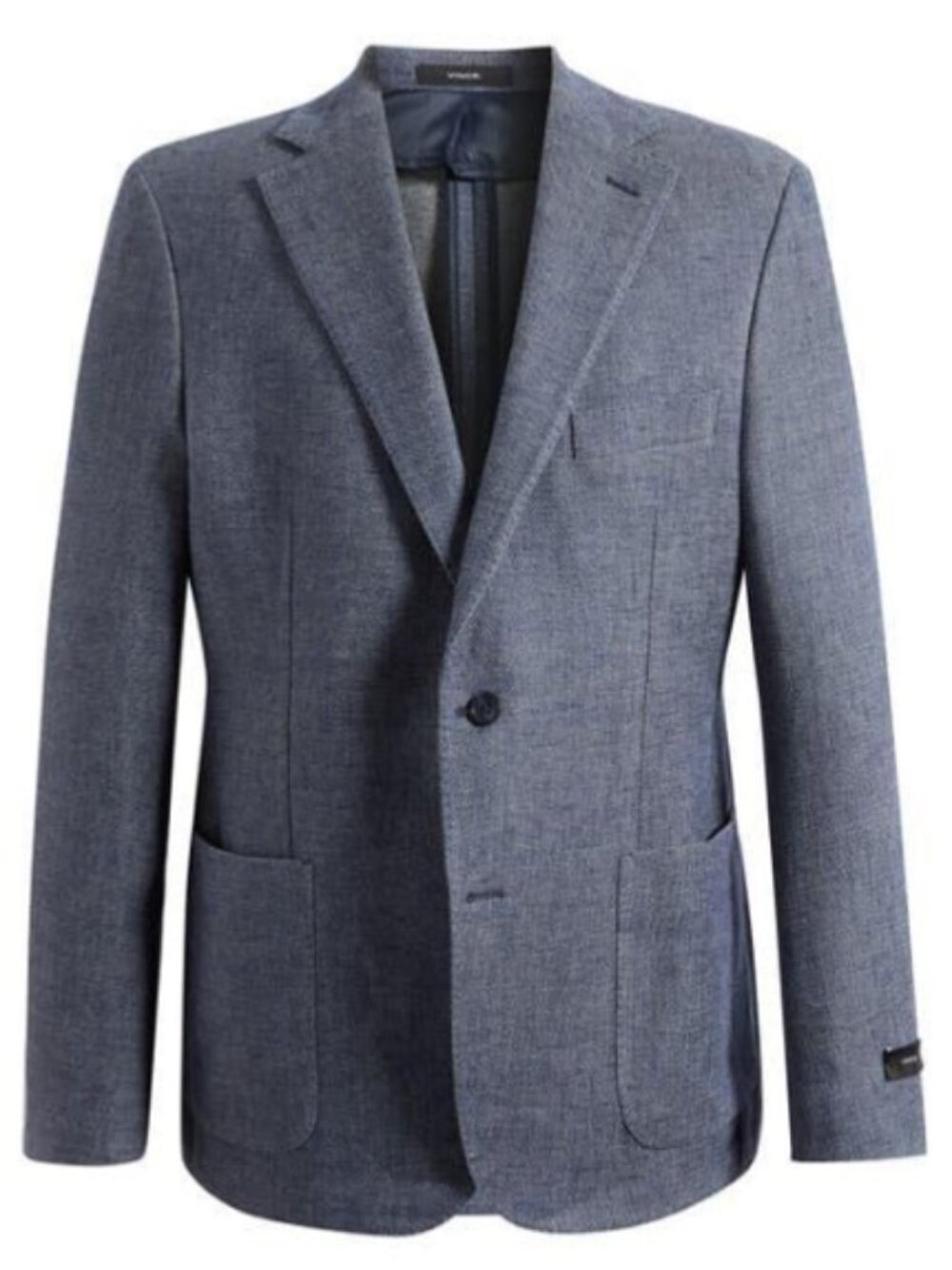 Vince Cotton Men's Slim Fit Casual Blue Sport Coat 46R Rtl $598.00